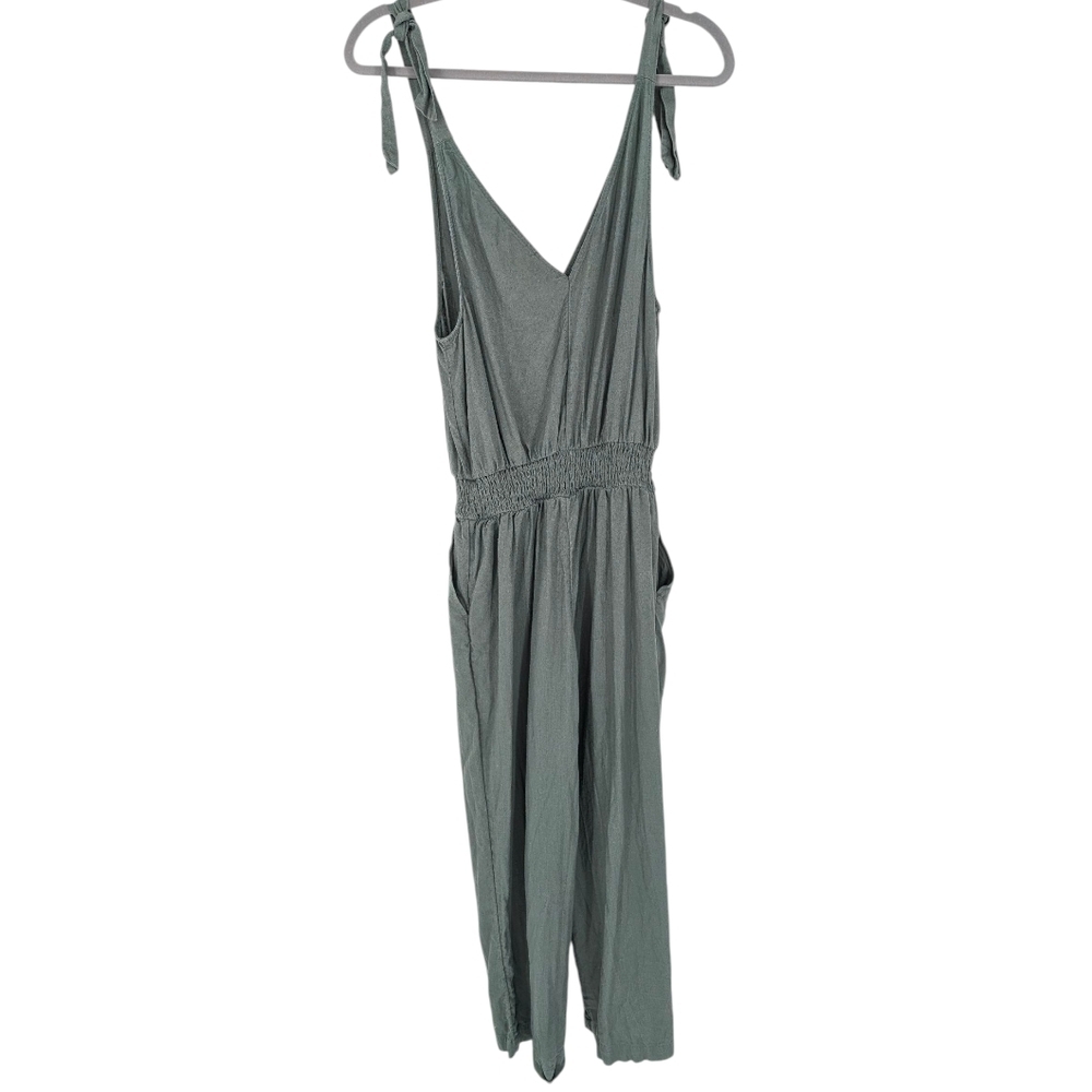 A New Day Linen Blend Jumpsuit Green XS - Picture 4 of 6